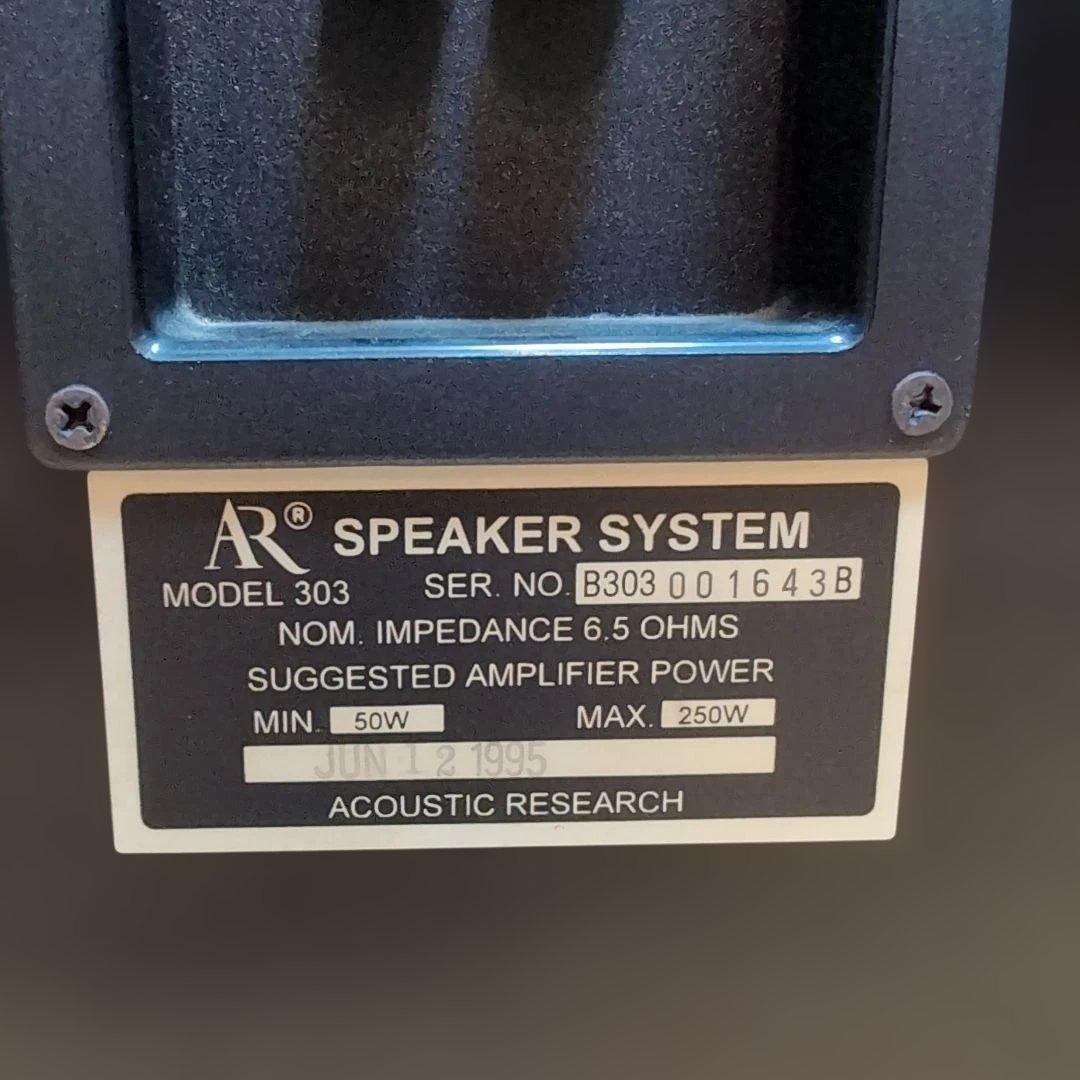【値下げ】AR　Acoustic Research　AR-303ペア　中古