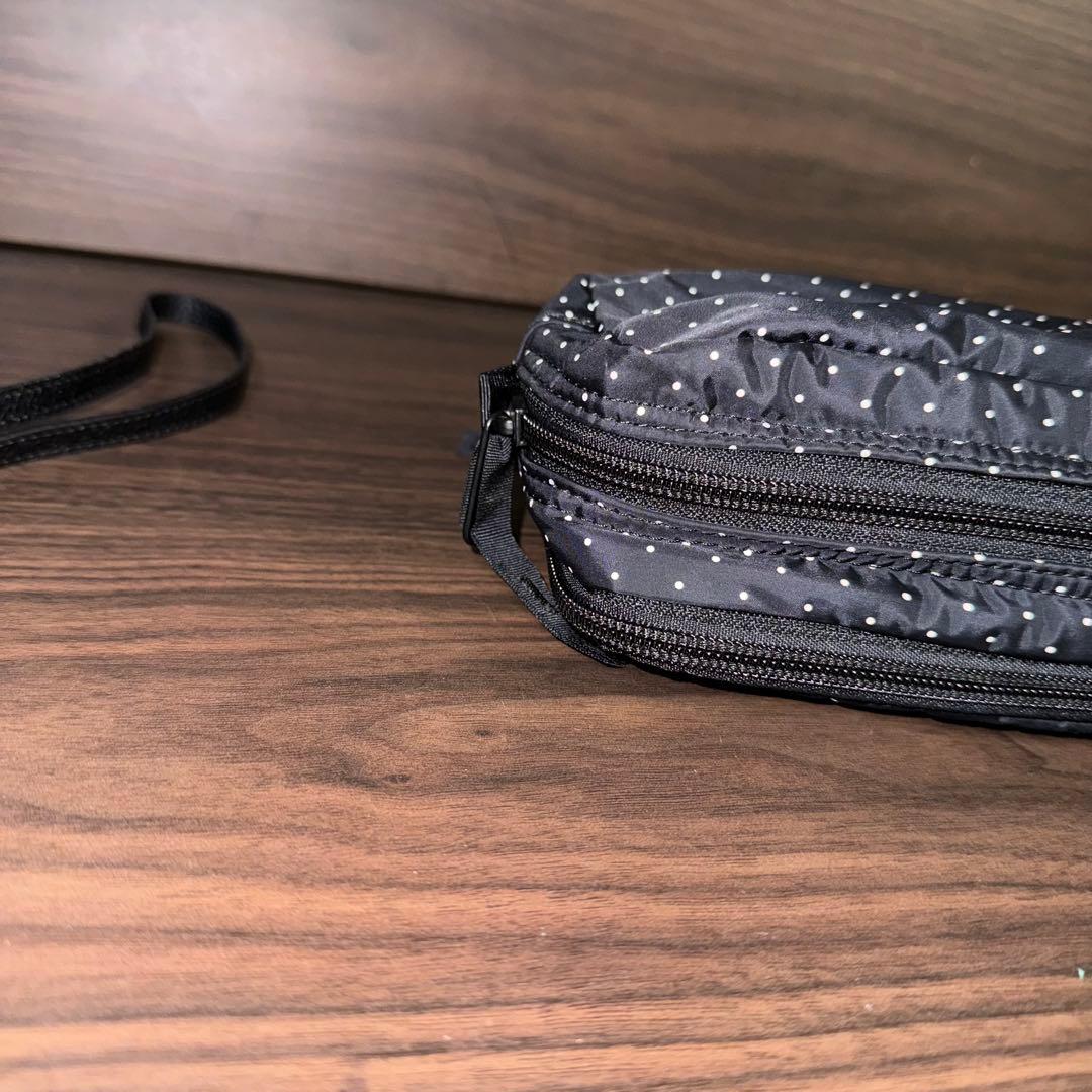 未使用 長期保管品 レア ヘッドポーター ポーチ ブラック ドット