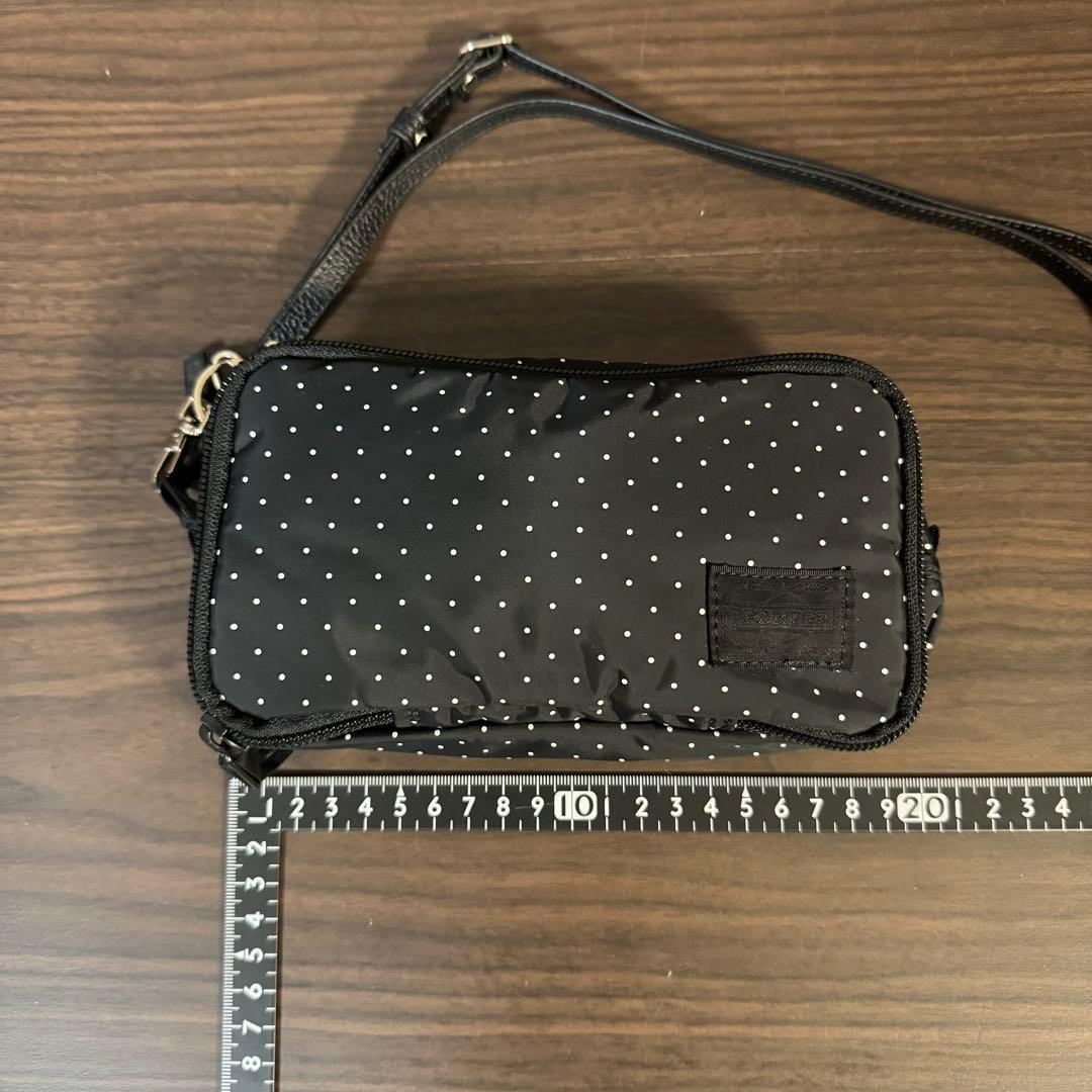 未使用 長期保管品 レア ヘッドポーター ポーチ ブラック ドット