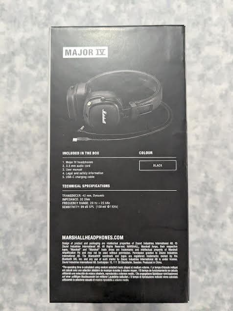 Marshall ワイヤレスヘッドホン Major Ⅳ C01-01