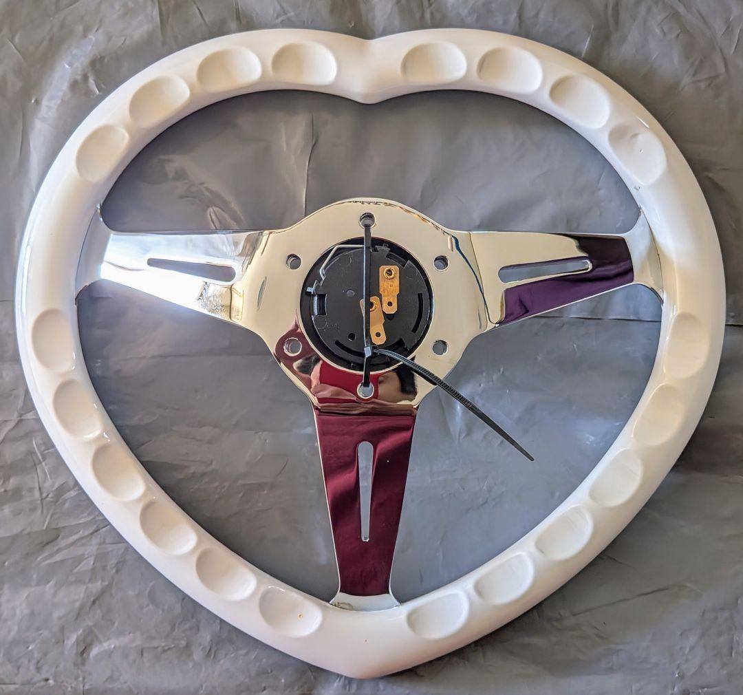 ♡　35パイ　ハート　ホワイト　ステアリング　♡