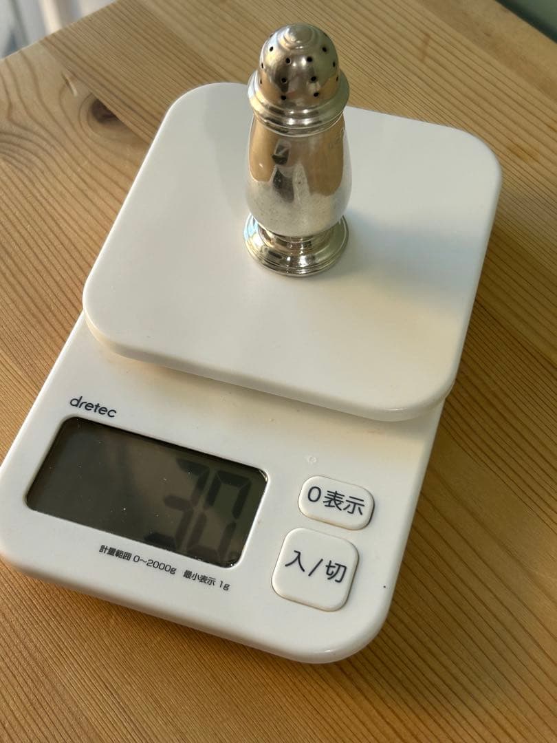1803年イギリス製アンティーク　純銀調味料入れ