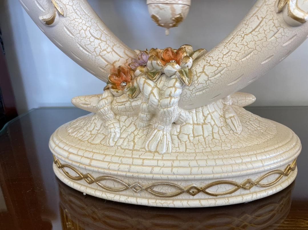 ロココ　置時計　振り子時計　クロック　電池　インテリア　アンティーク　プリンセス