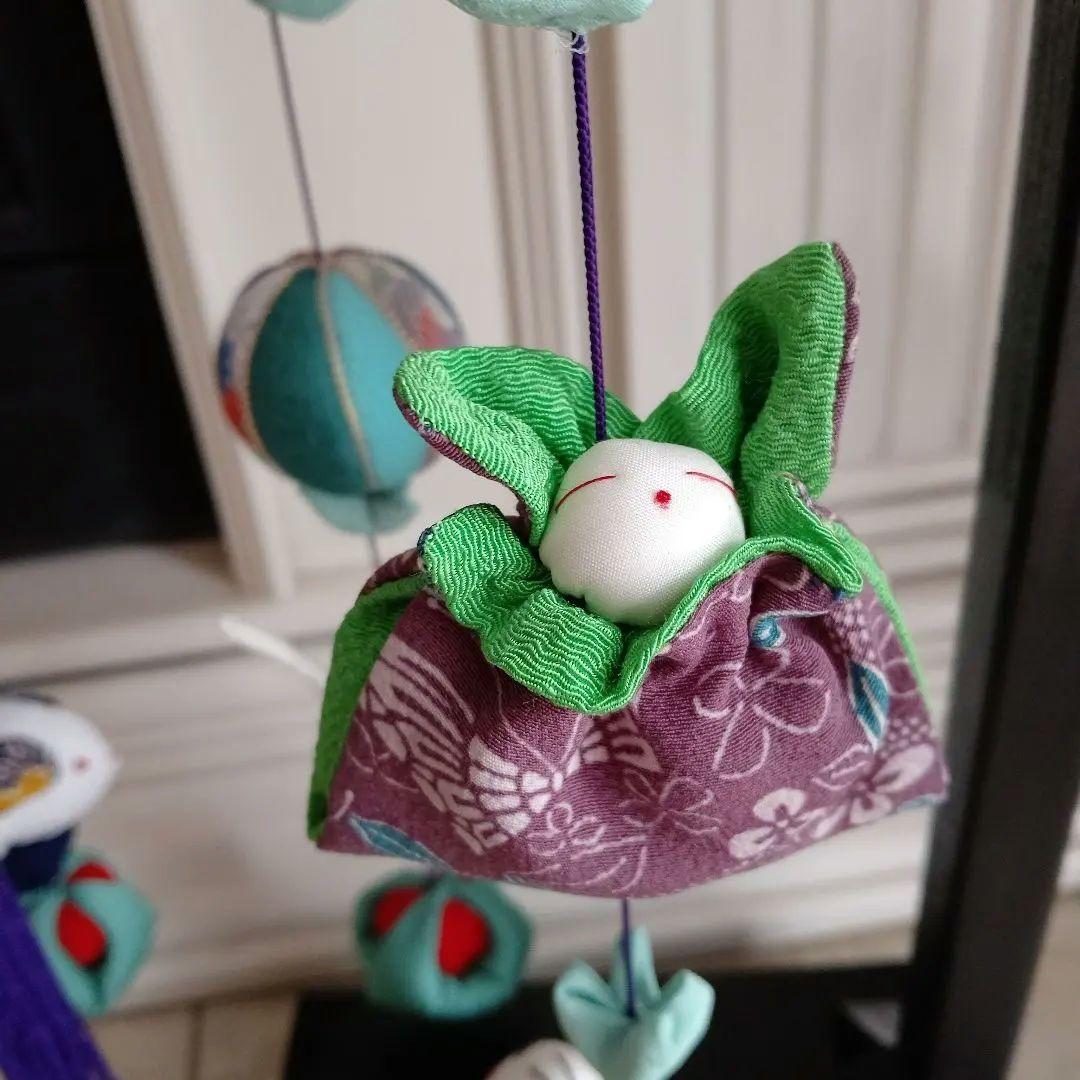 吊るし飾り　人気の紫色　ひな祭り　ハンドメイド　吊るし雛　ちりめん細工