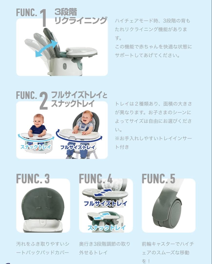 【未使用】グレコ フロアツーテーブル 7-in-1ハイチェア （GRACO）