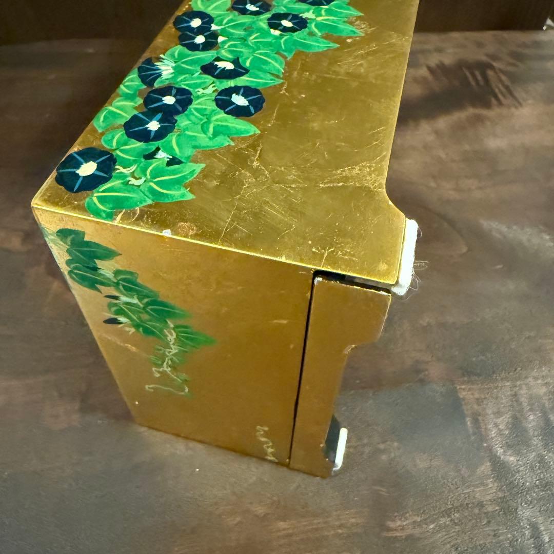 特製 漆絵ティッシュボックス　鈴木其一「朝顔」