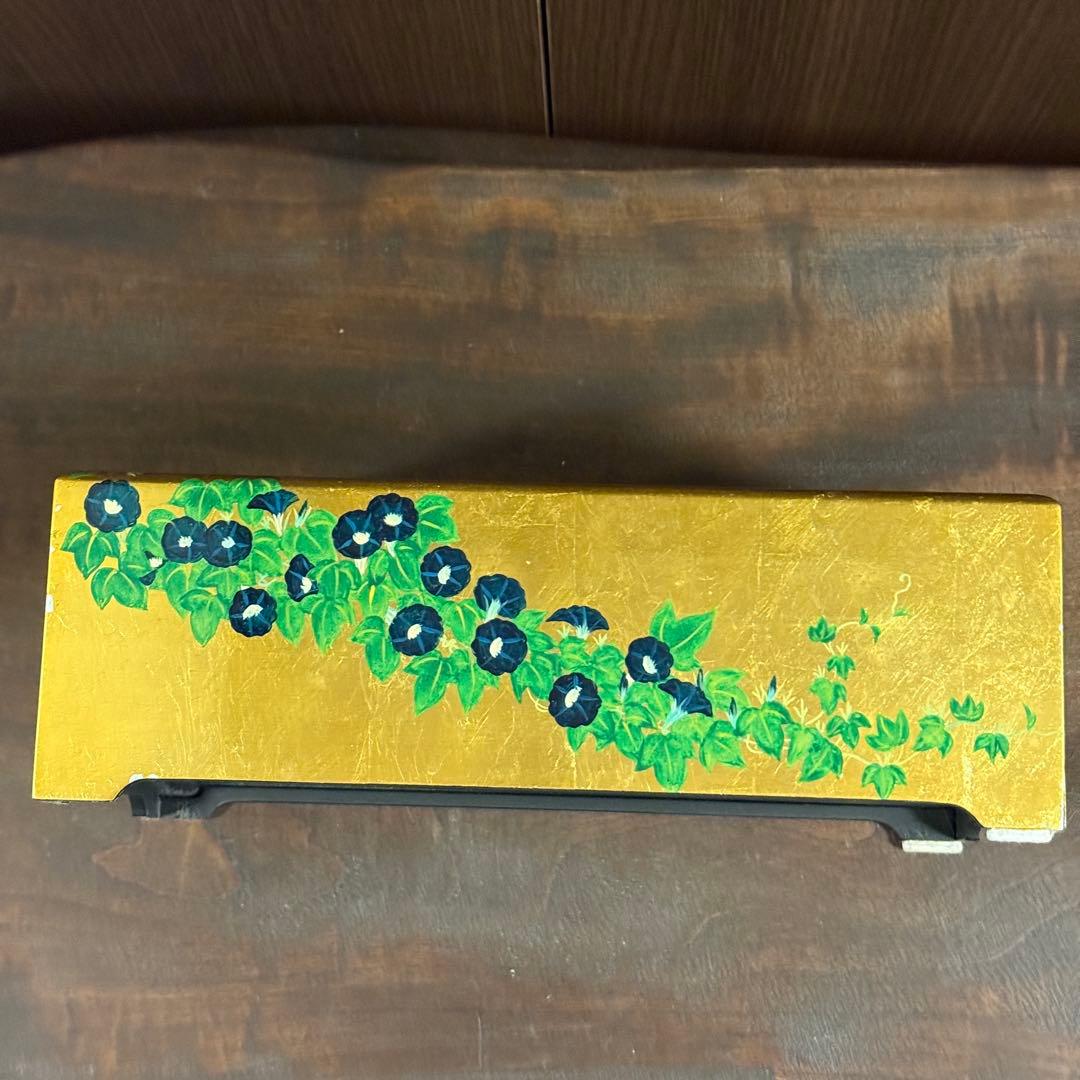 特製 漆絵ティッシュボックス　鈴木其一「朝顔」