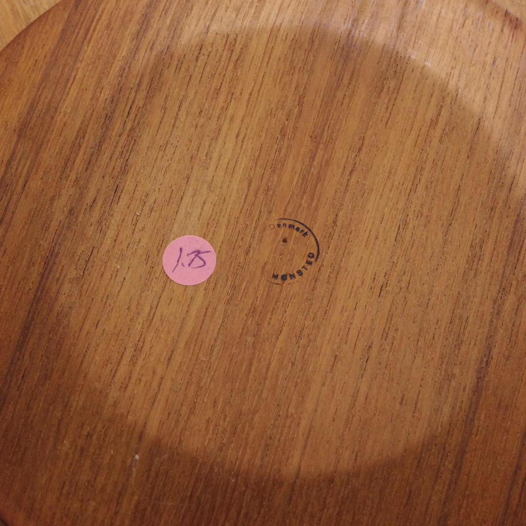 27.5cm デンマーク製 チーク 木製 トレイ プレート チークプライウッド