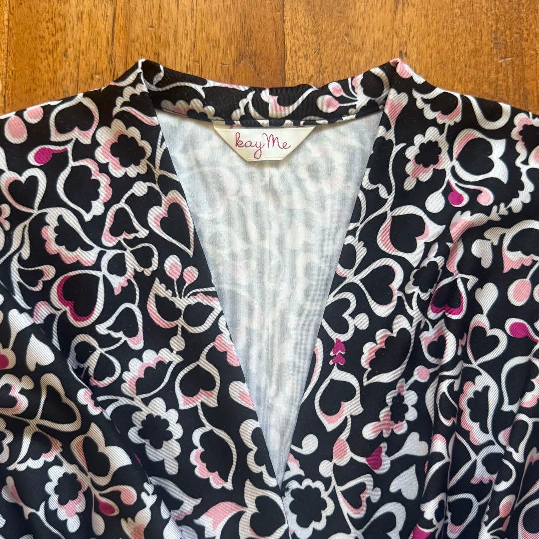 Kayme ワンピース ハートラビリンス サイドジップ ウエストリボン