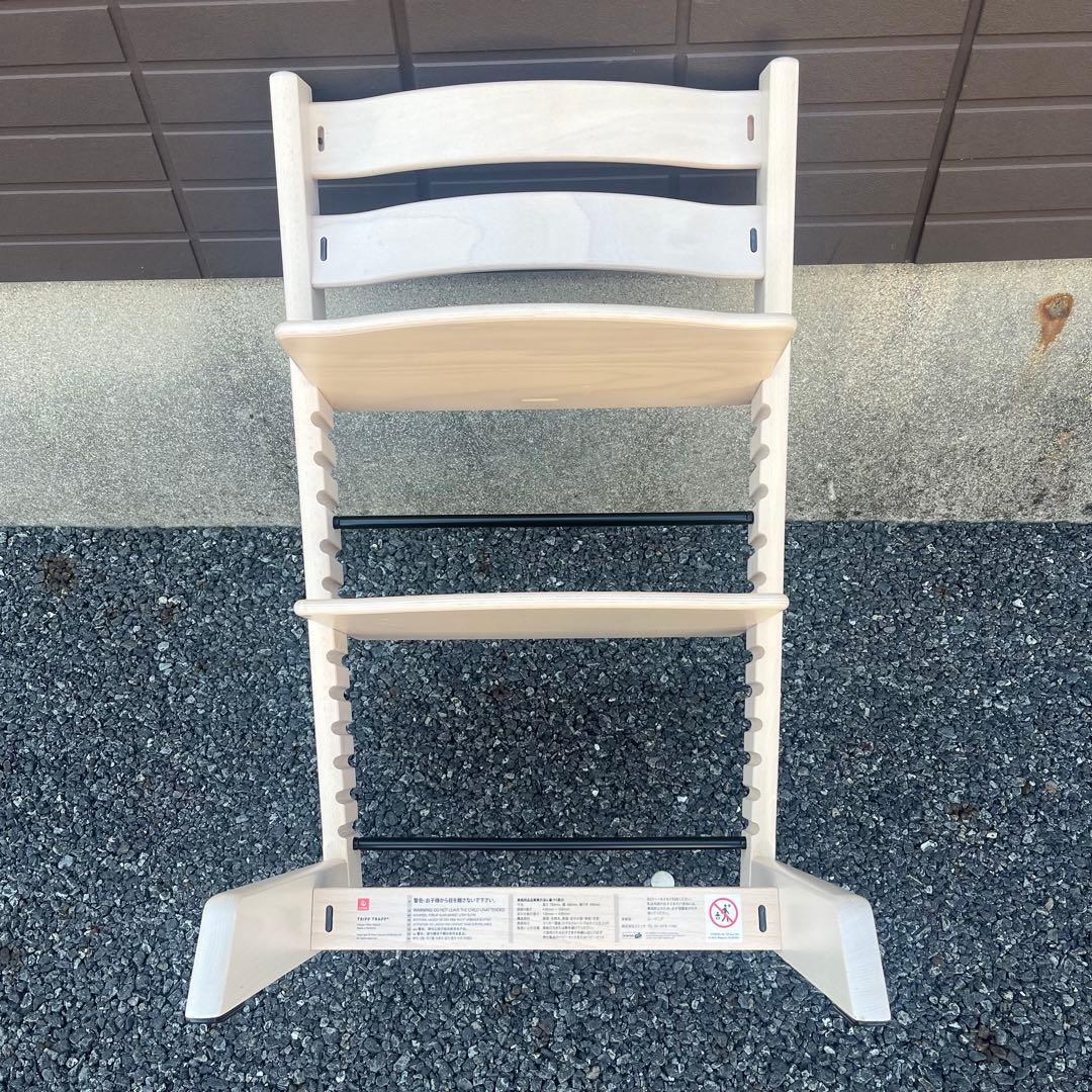 美品　ストッケ トリップトラップ シリアル7 ホワイトウォッシュ ハイチェア
