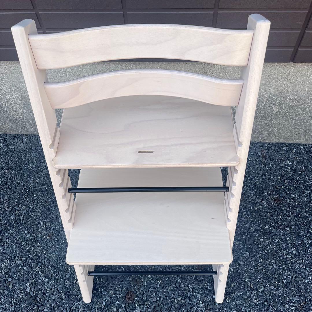 美品　ストッケ トリップトラップ シリアル7 ホワイトウォッシュ ハイチェア