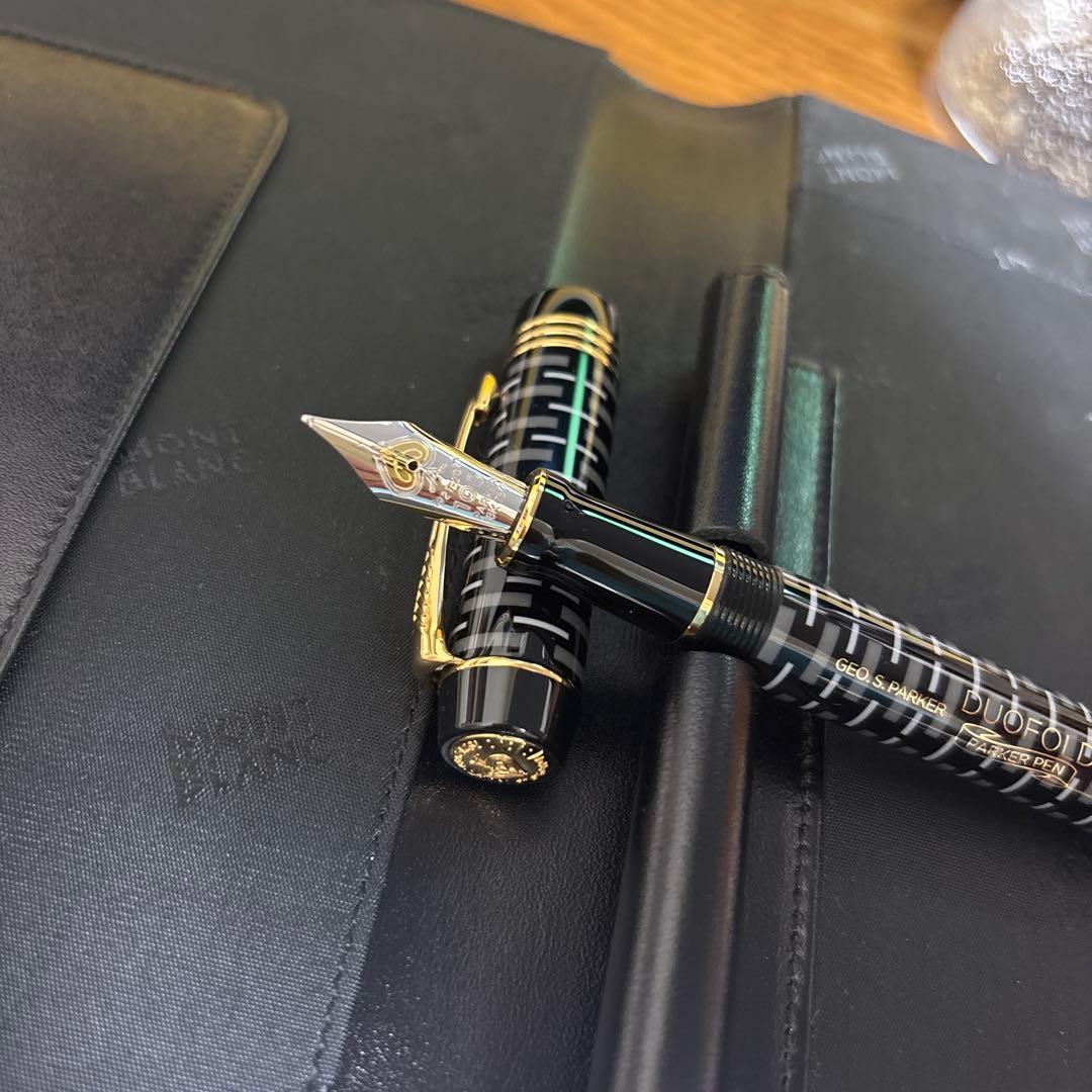 パーカー 万年筆デュオフォールド100 ブラックGT アニバーサリーエディション