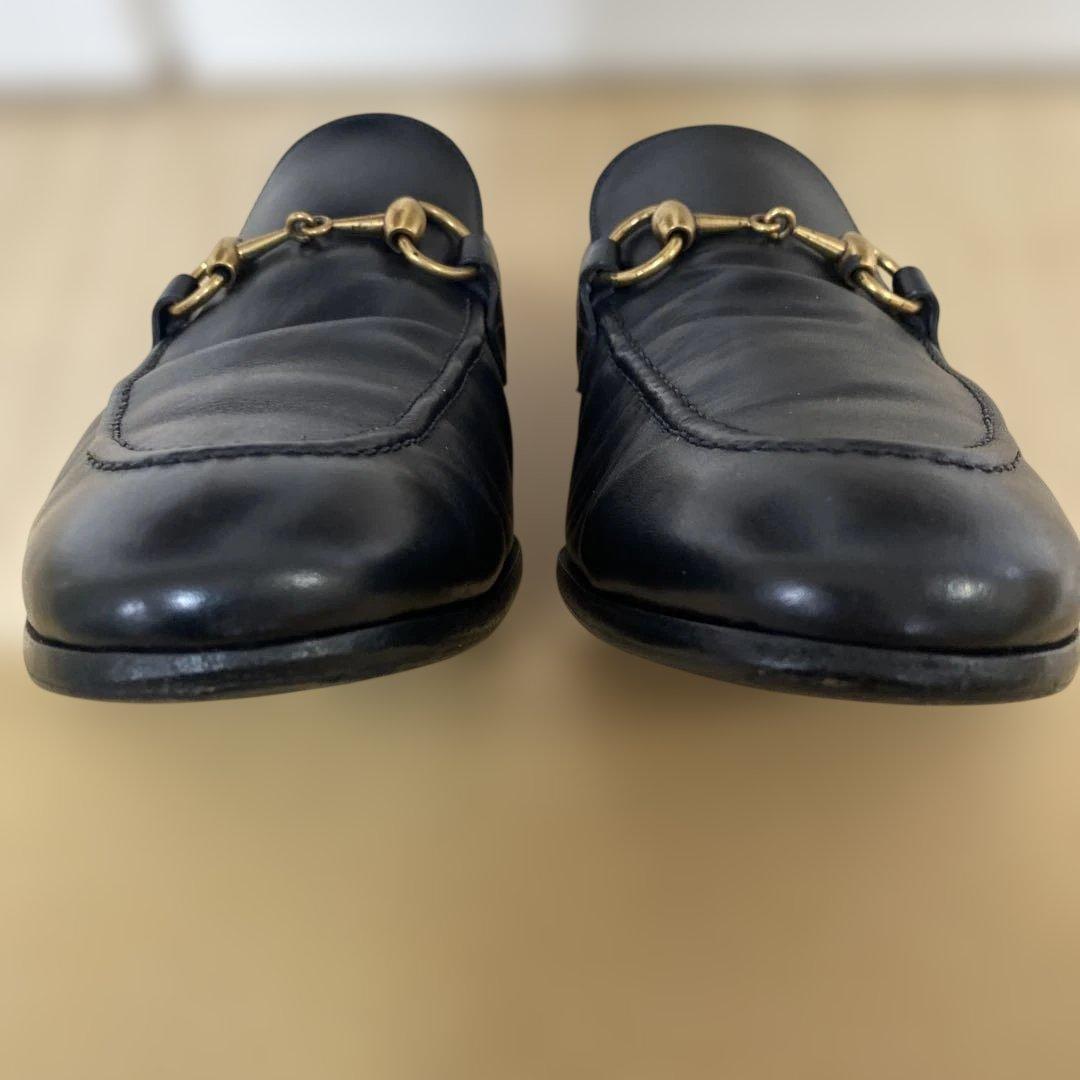 GUCCI ブラック　ヨルダーンホースビットローファー　6