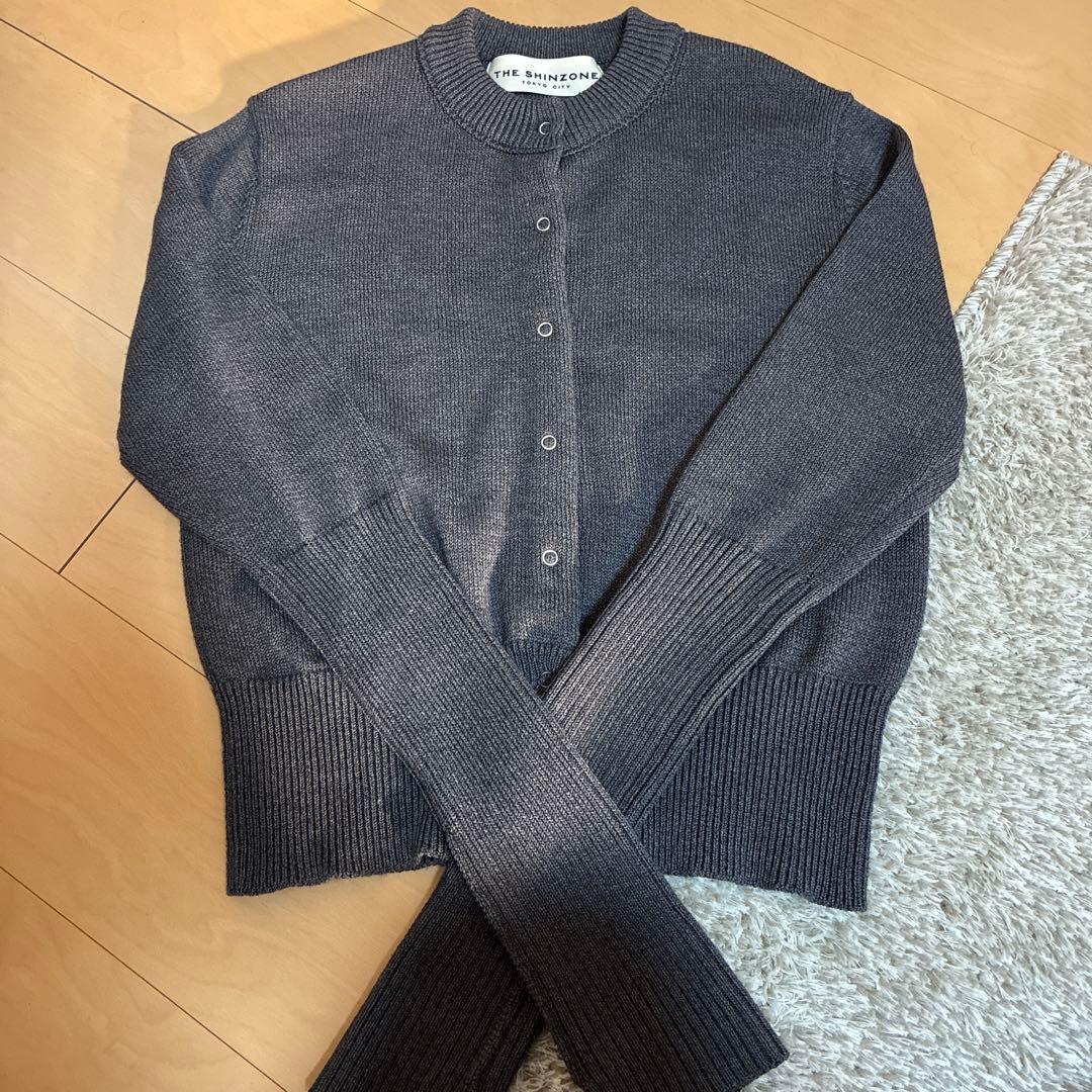 THE SHINZONE / ザシンゾーン　ロングリブカーディガン　グレー