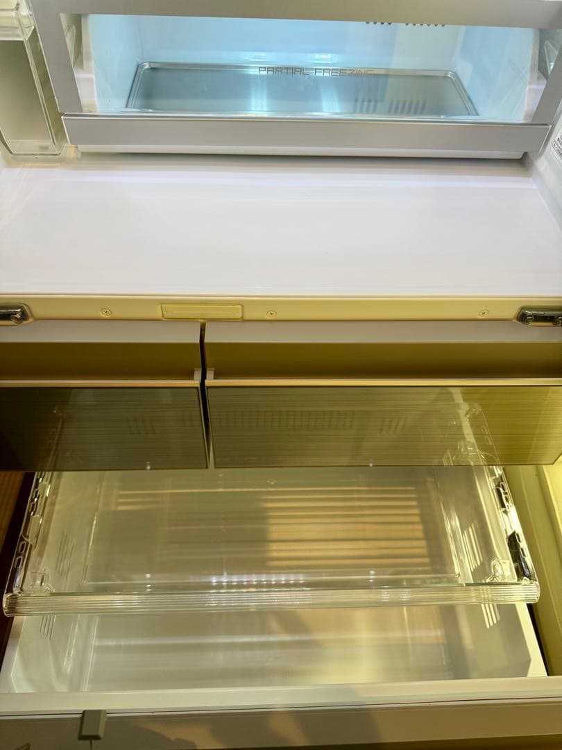 【SALE下】 Panasonic 500L 観音開き冷蔵庫、ナノイー木目調