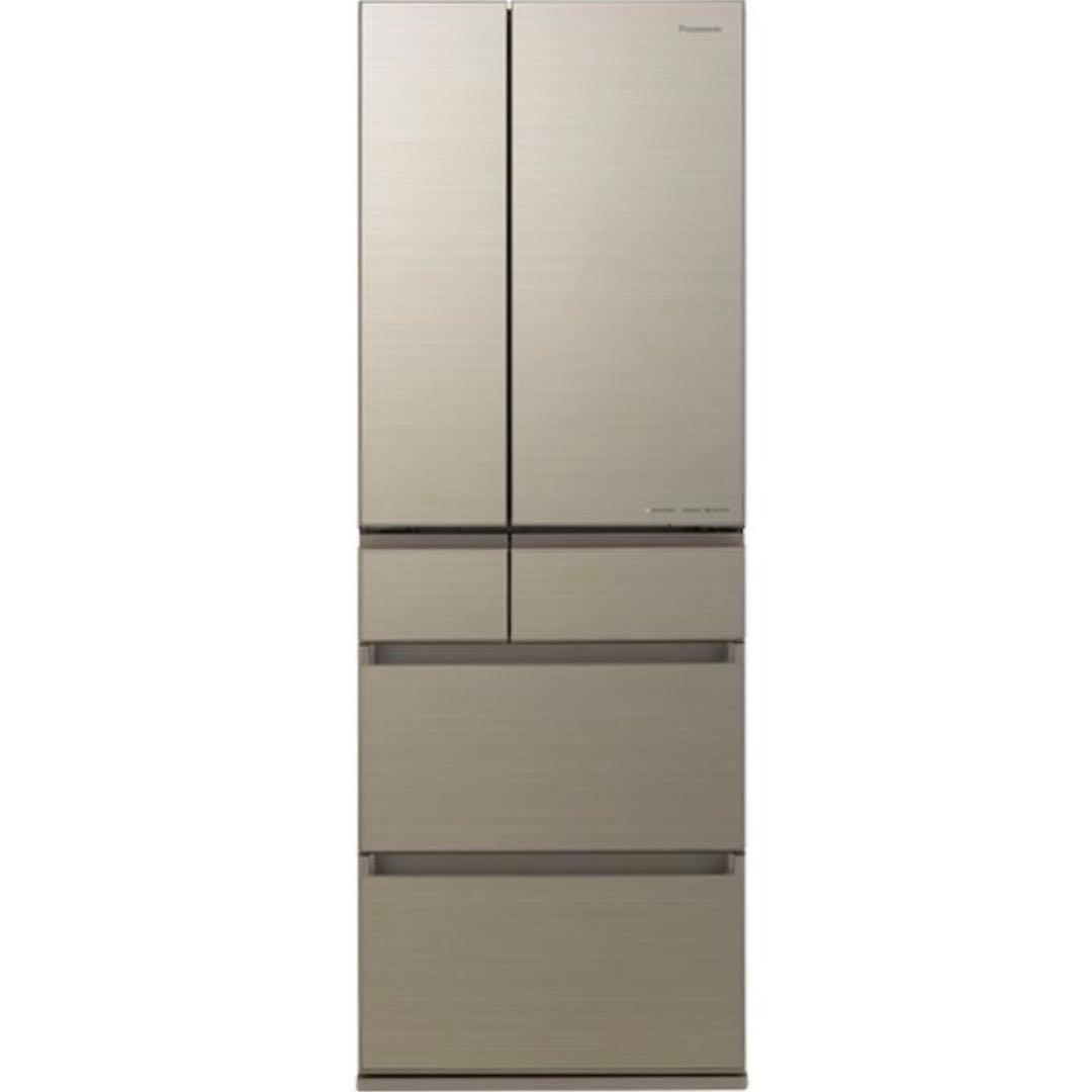 【SALE下】 Panasonic 500L 観音開き冷蔵庫、ナノイー木目調
