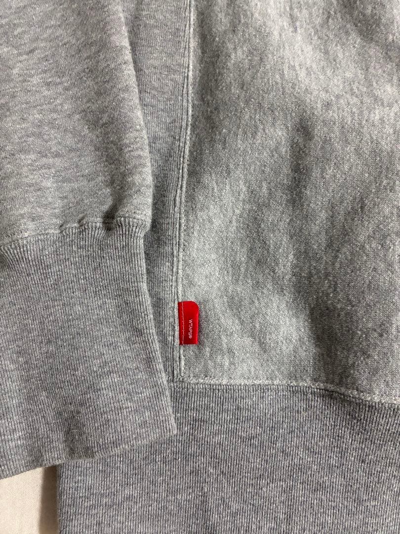 WTAPS ロゴプリント クルーネックトレーナー　スウェットグレー裏起毛