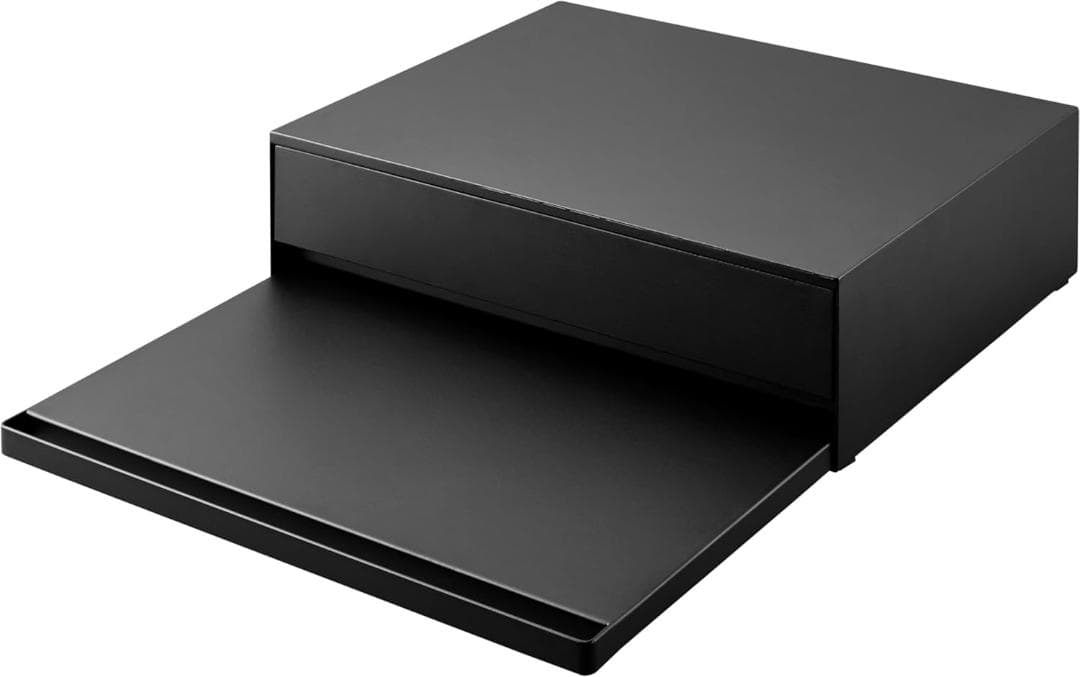 tower キッチン家電下引き出し&スライドテーブル 幅45cm 山崎実業 黒