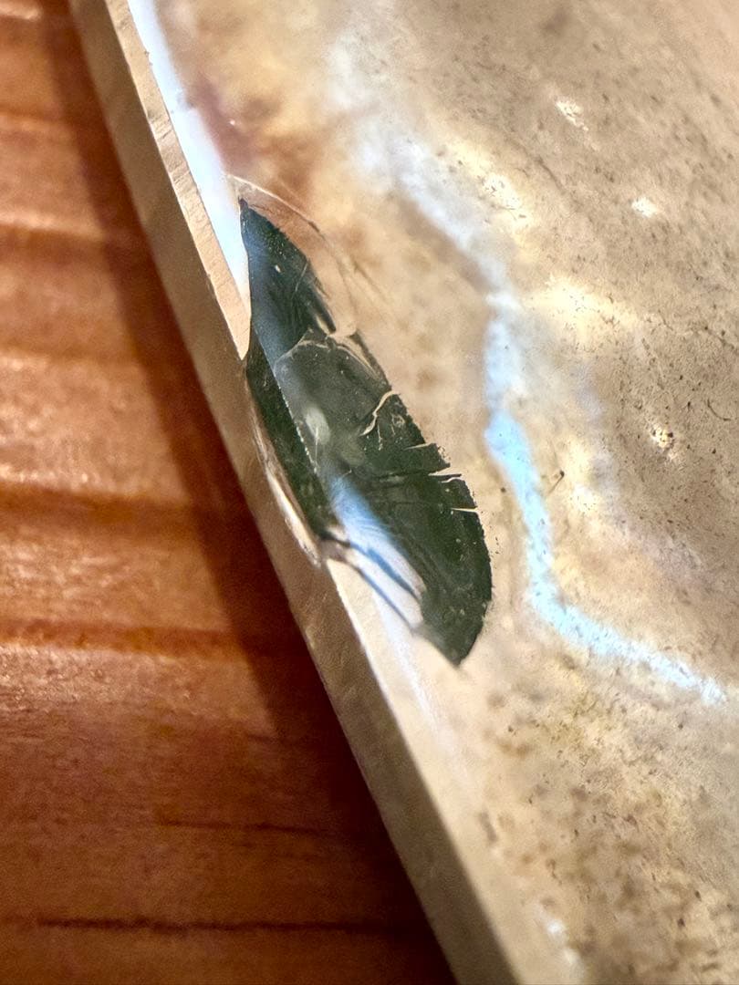 イタリア製 ベネチアンガラス ミラー　ムラーノガラス　金彩　ビンテージ