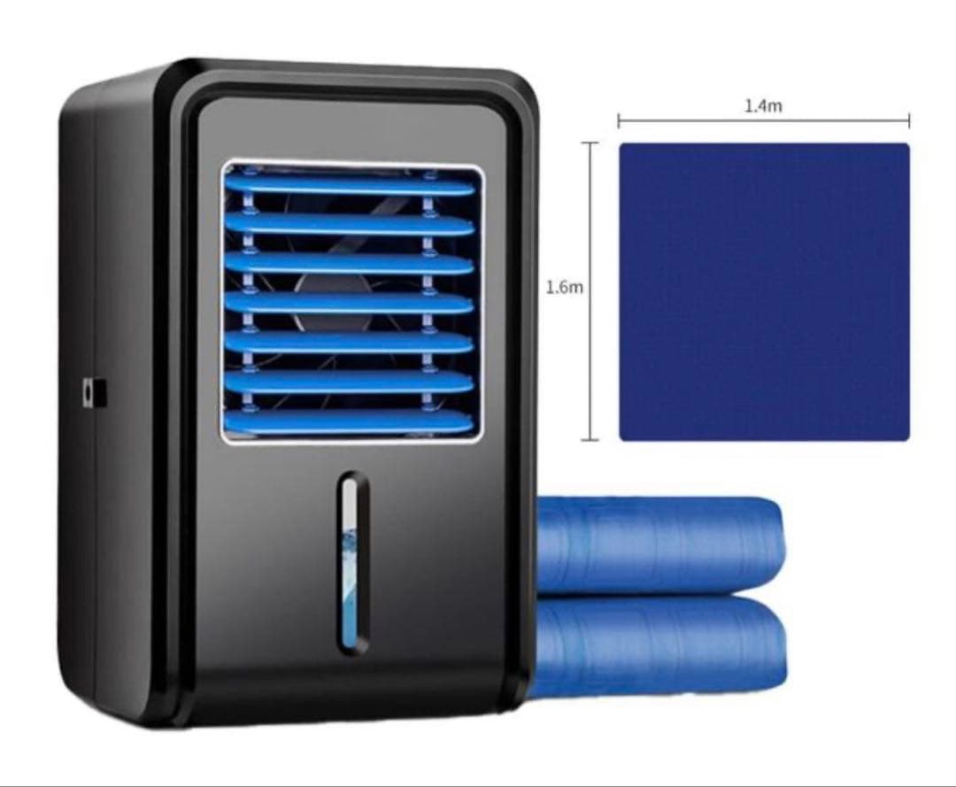 水冷マット　ダブル　冷却マットとエアクーラーのセット