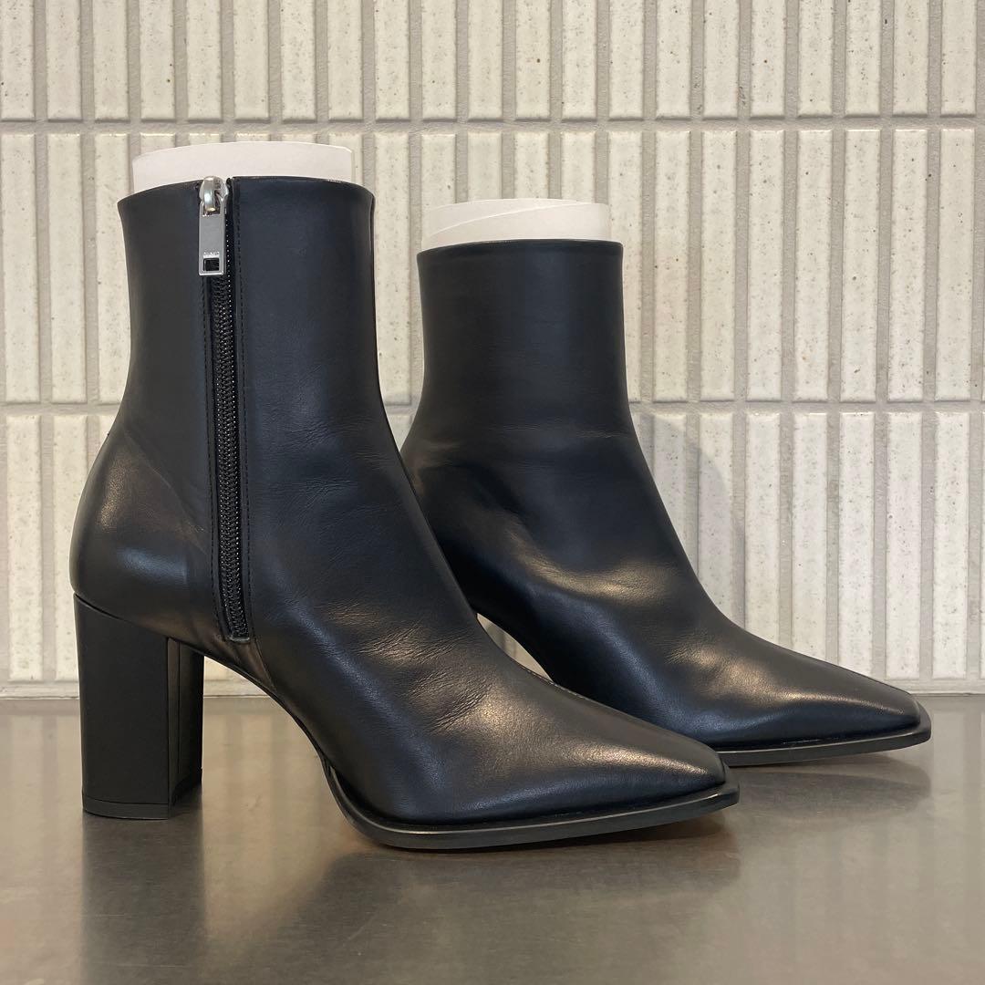 CLANE ブラック スクエアトゥ ブーツ　37