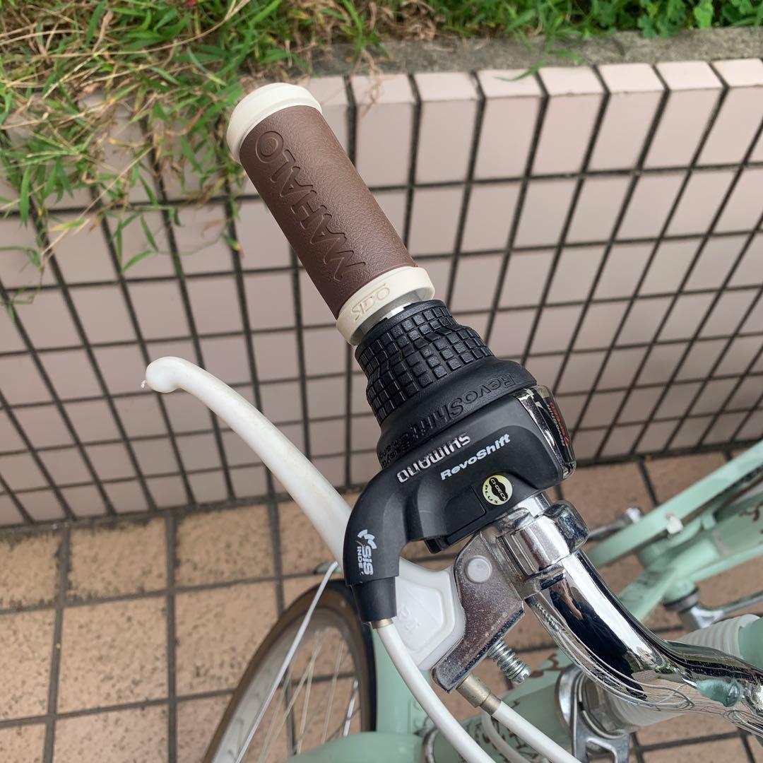 【POM】MAHALOジュニア ミントグリーン 自転車 変速機付き　22