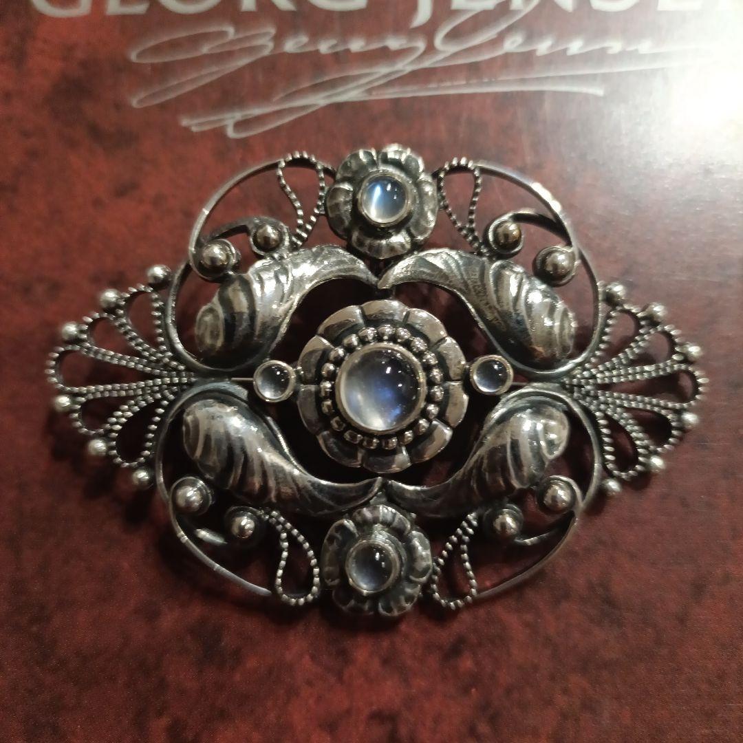 ほぼ未使用　  ブルームーンストーン　ブローチ172A