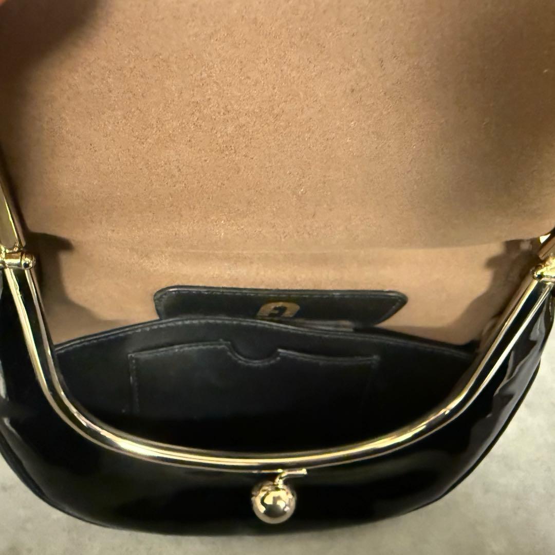 美品 現行　フルラ ポルタジョイア ブラックレザー ショルダー・斜め掛けバック