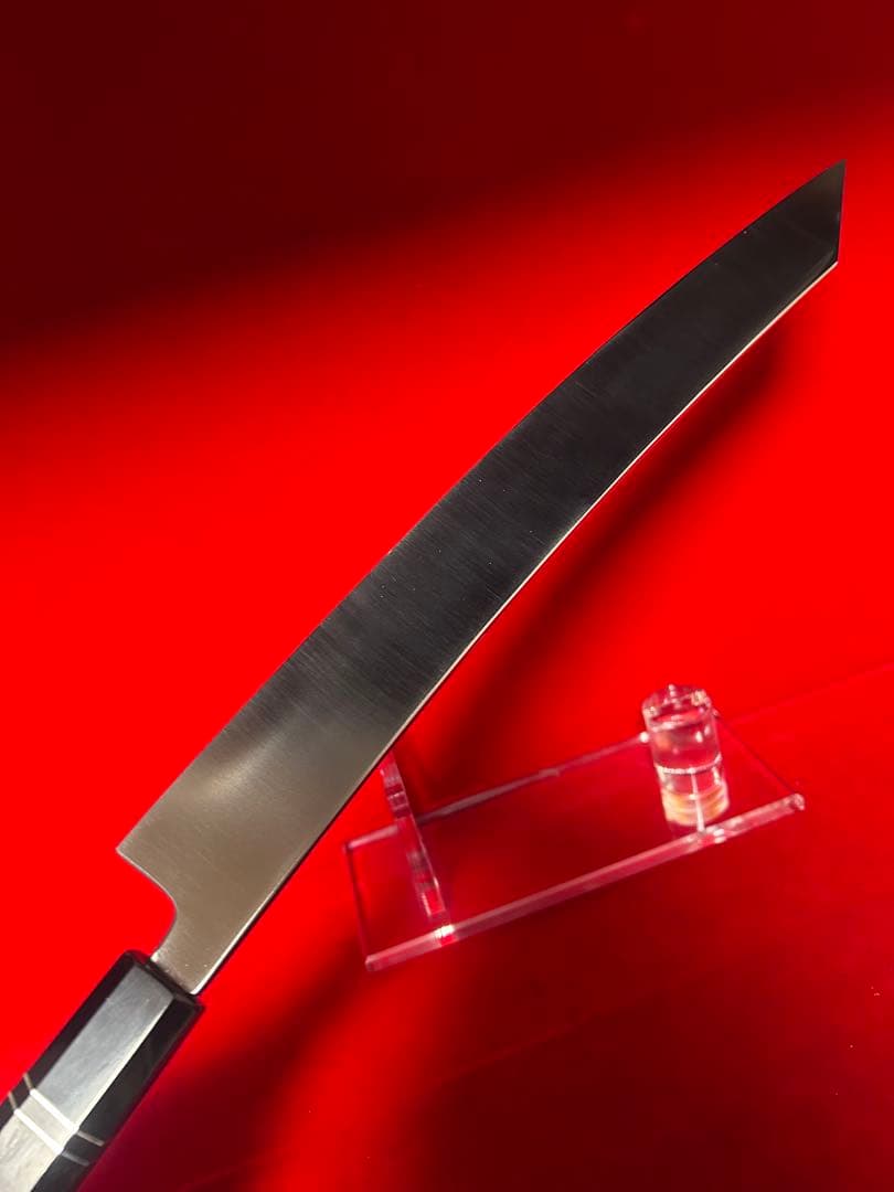 01562 包丁　切付　鬼反り　鏡面仕上げ　切味抜群　箱付　未使用品