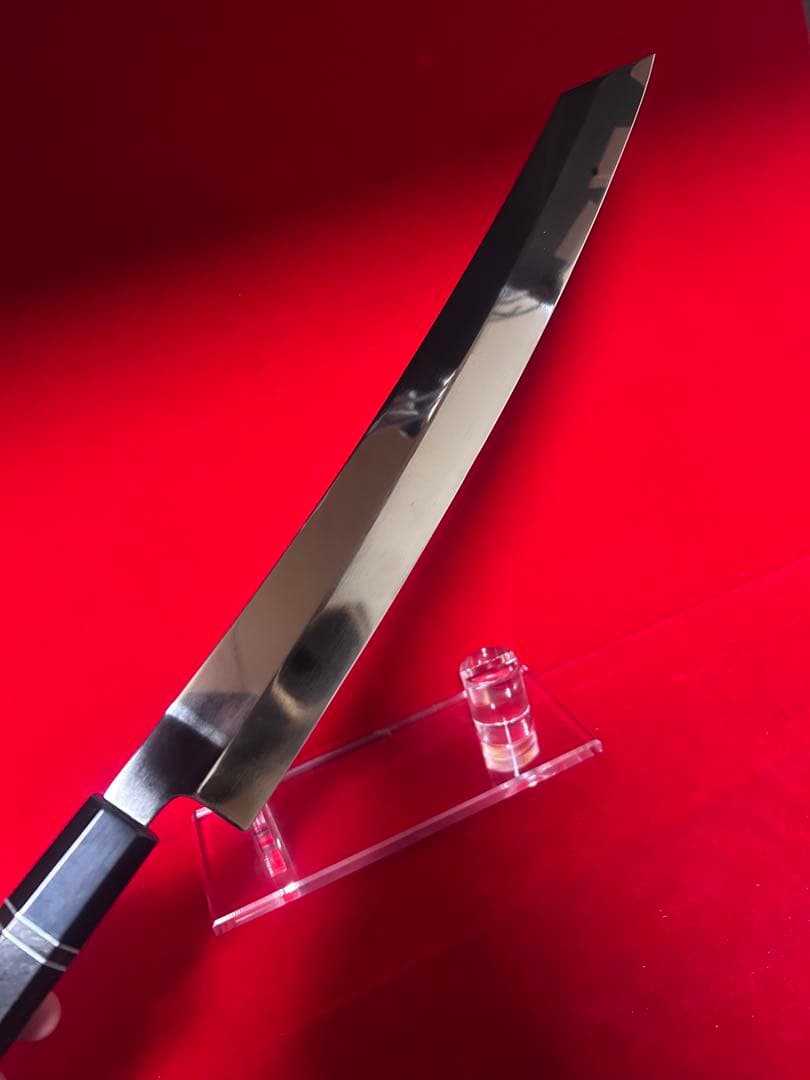 01562 包丁　切付　鬼反り　鏡面仕上げ　切味抜群　箱付　未使用品