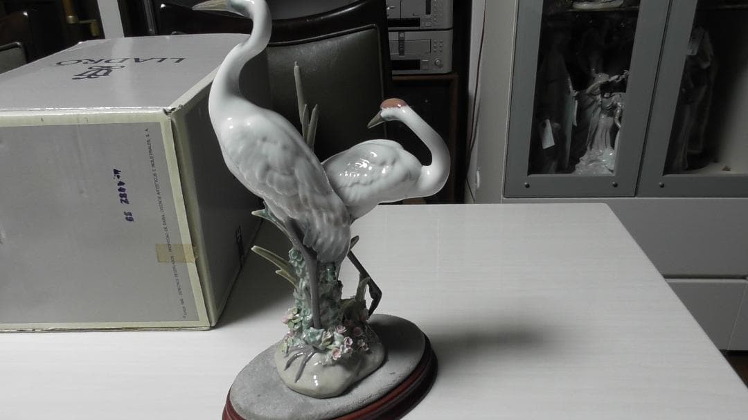 LLADRO　リヤドロ【求愛（２羽の鶴）台座付】値下　リアドロ　インテリＬ318