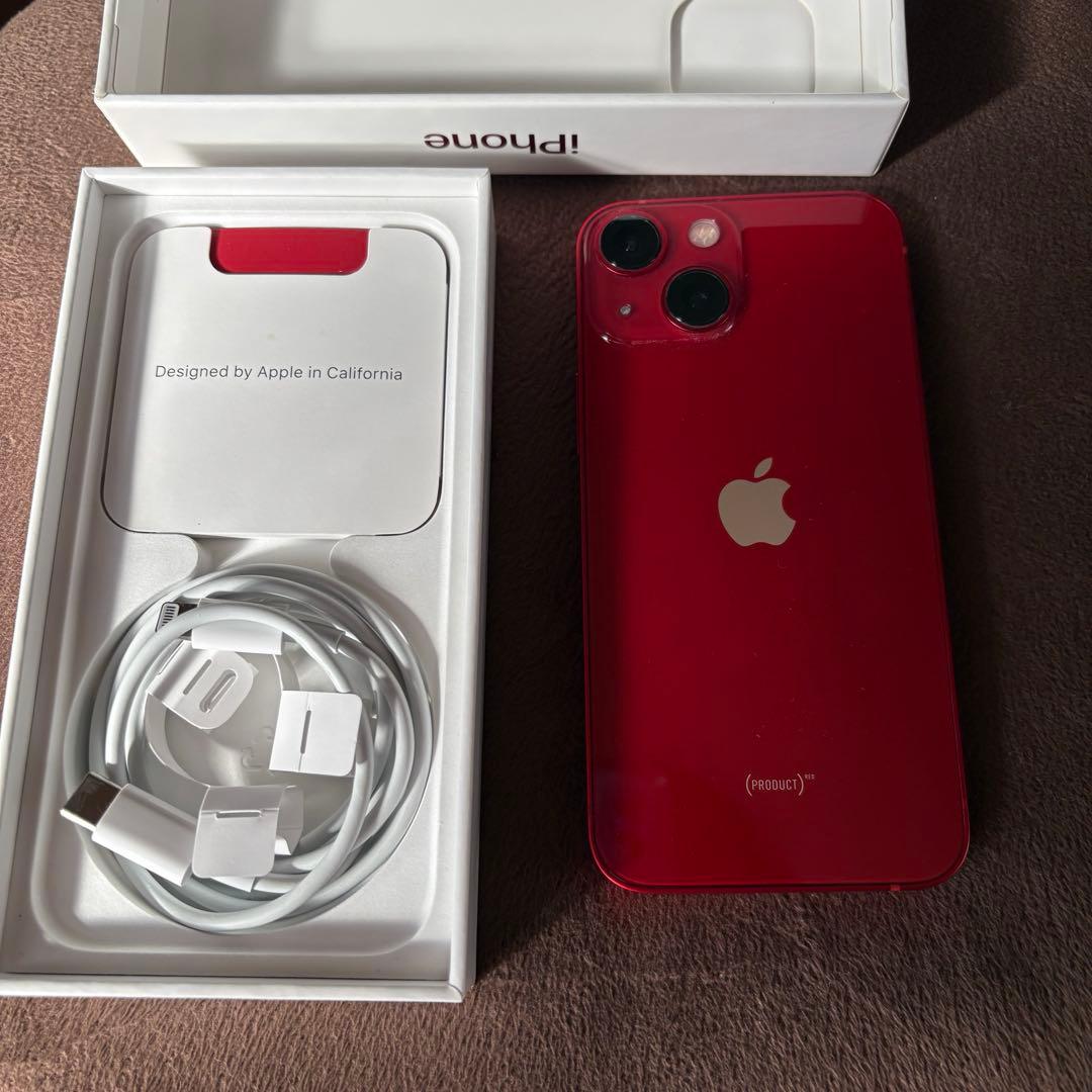 【美品】SIMフリー iPhone13mini 512GB red 箱付
