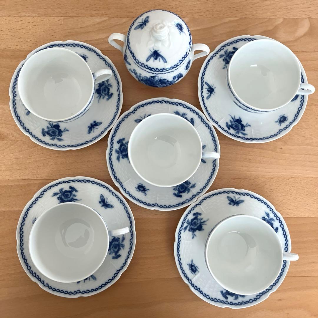 RAYNAUD レイノー　カップ＆ソーサー5客セット　シュガーポット付き