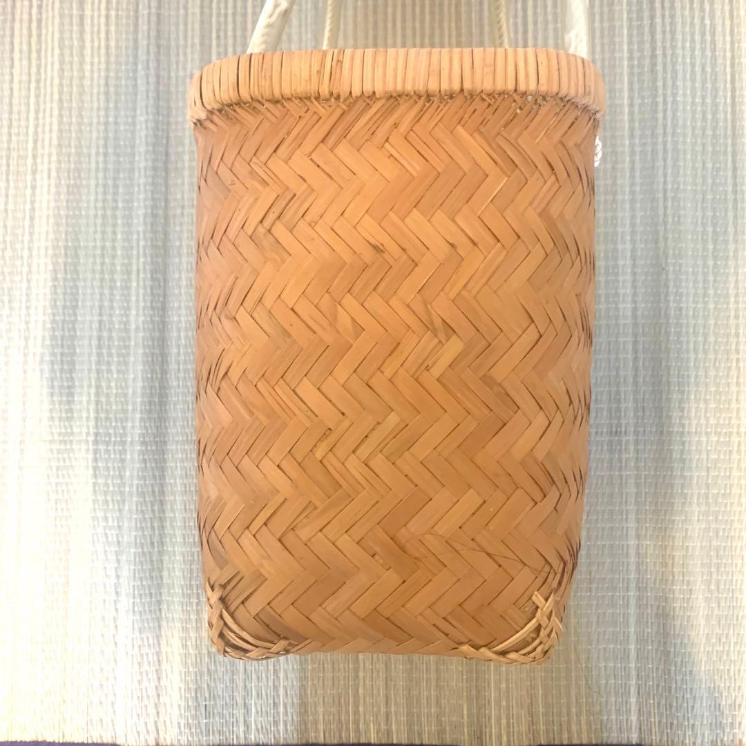 鳥越竹細工　市場かご●特選●貴重●取手部ビニール 岩手県産