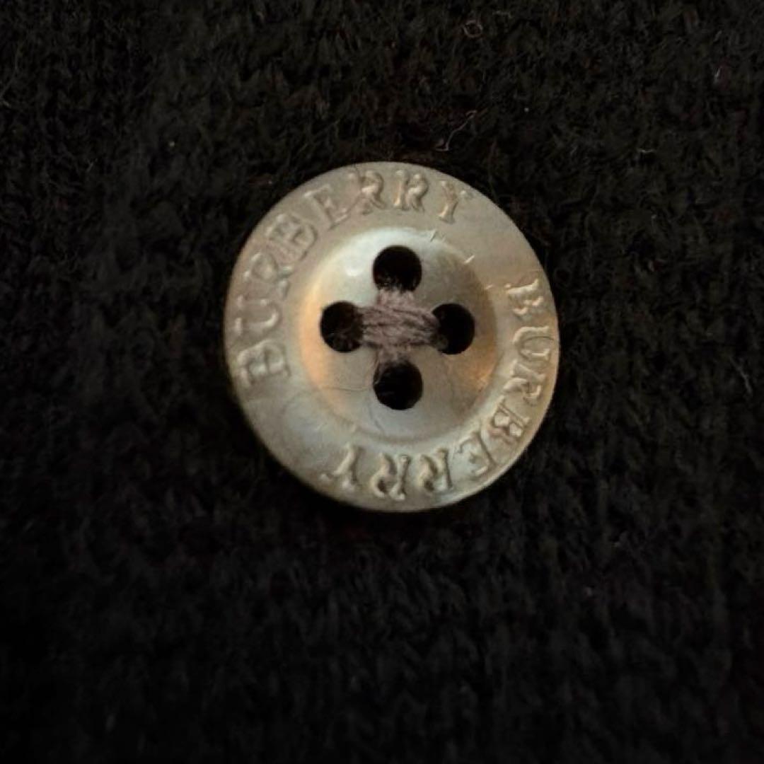 ★カシミヤ混 XLサイズ★ バーバリー ニット ヘンリーネック ホースロゴ 黒