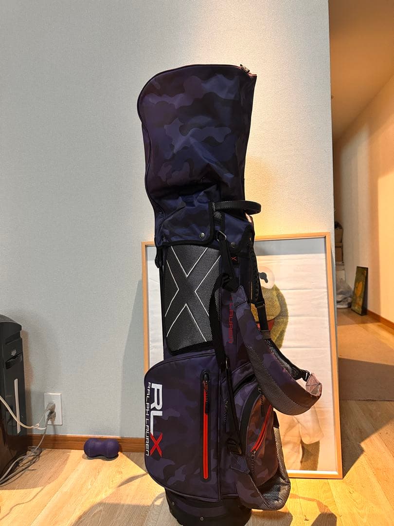 POLO RLX 青迷彩柄ゴルフバッグ
