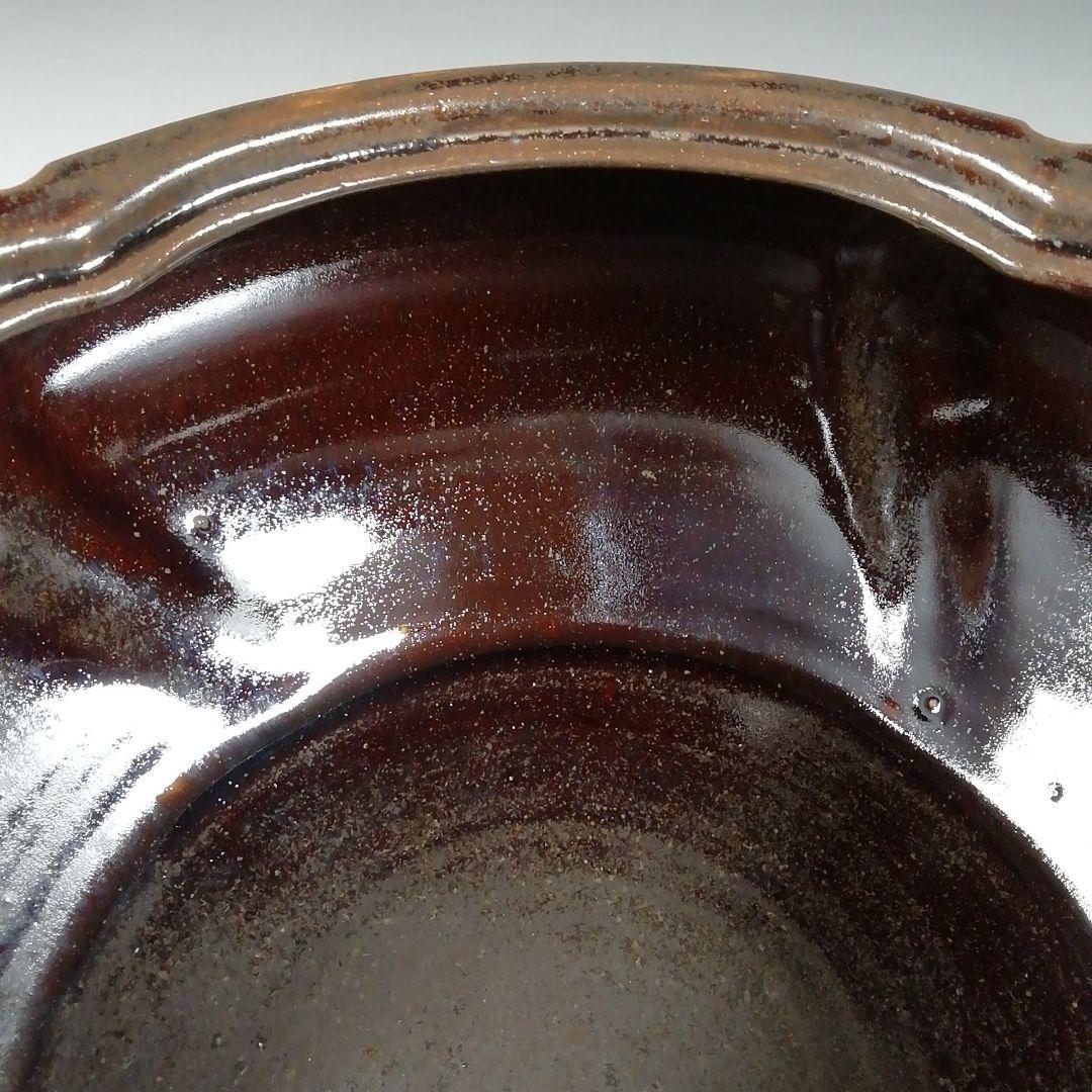 Ｔ６８９　水指　『捻梅　水指』『膳所焼』『淡海ぜぜ 陽炎園 造』　共箱　茶道具