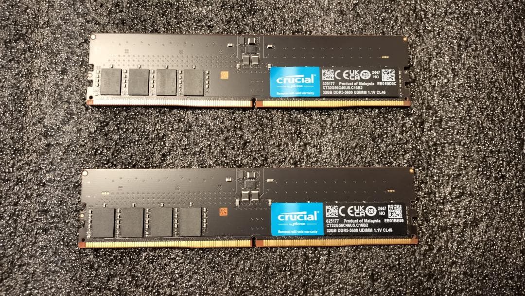 Crucial DDR5-5600 メモリ 64GB (32GB×2枚)