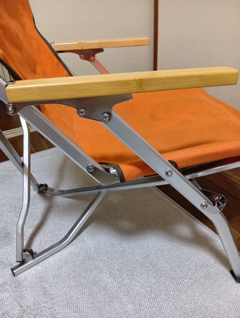 スノーピークpeak　ローチェア　帆布オレンジペアセット　中古