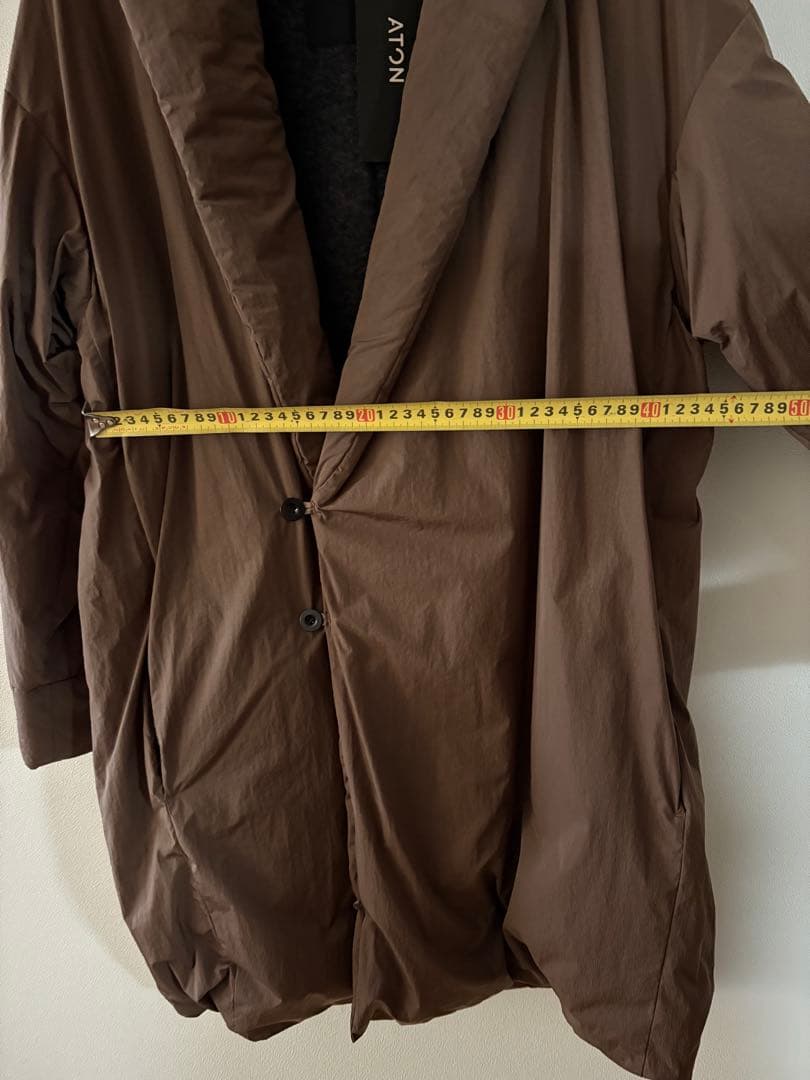 【ゆん】ATON ブラウン ナイロンガウンコート