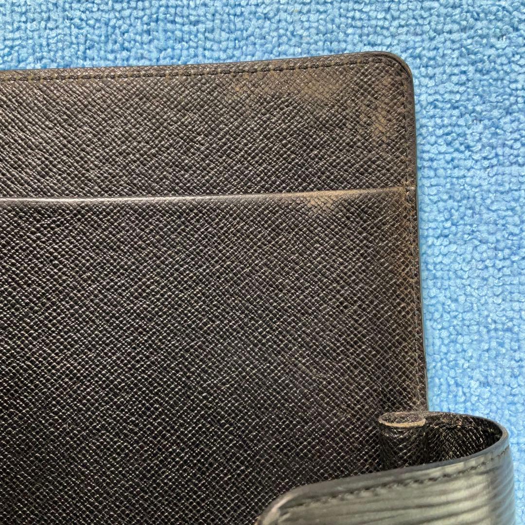 Louis Vuitton エピレザー 手帳カバー 黒　アジェンダ MM？