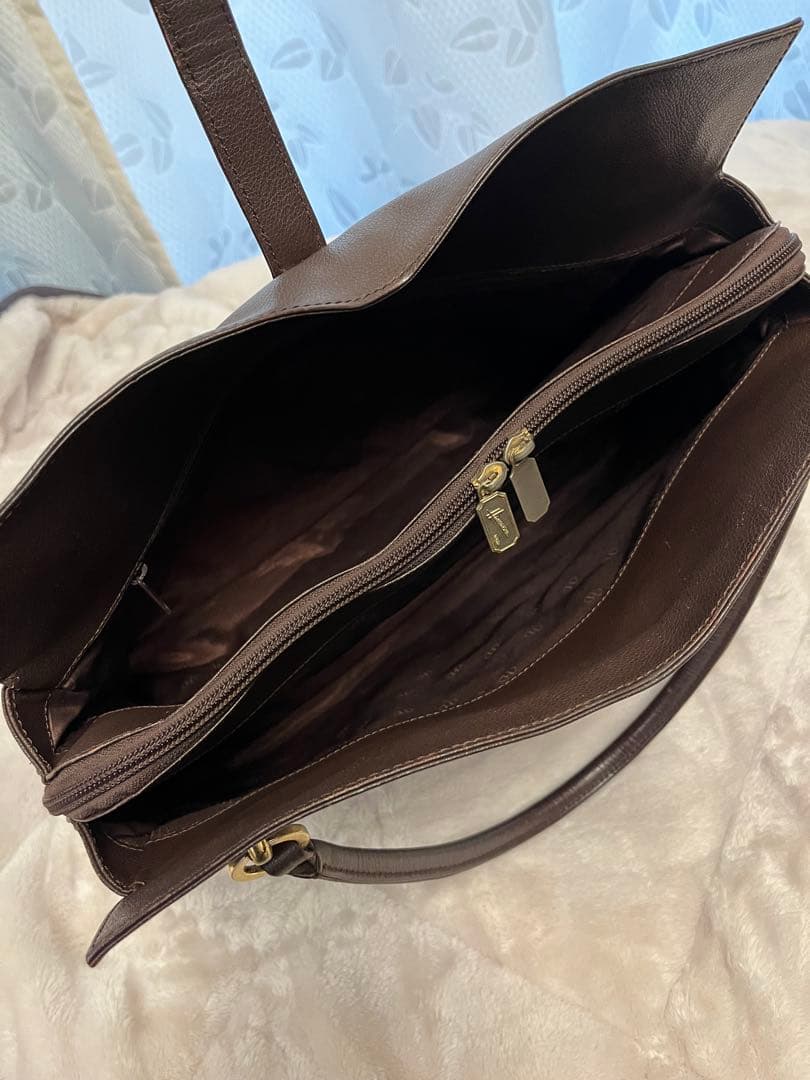 濱野皮革工藝　グレースディライトトート　ダークブラウンxゴールド金具　早苗バッグ