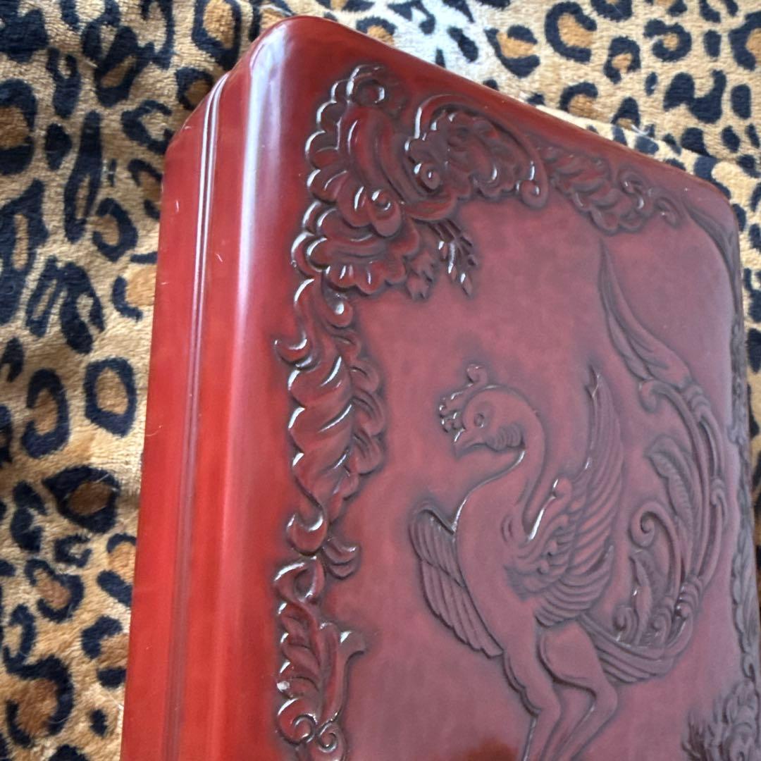 鎌倉彫★美品大作★鳳凰漆文箱