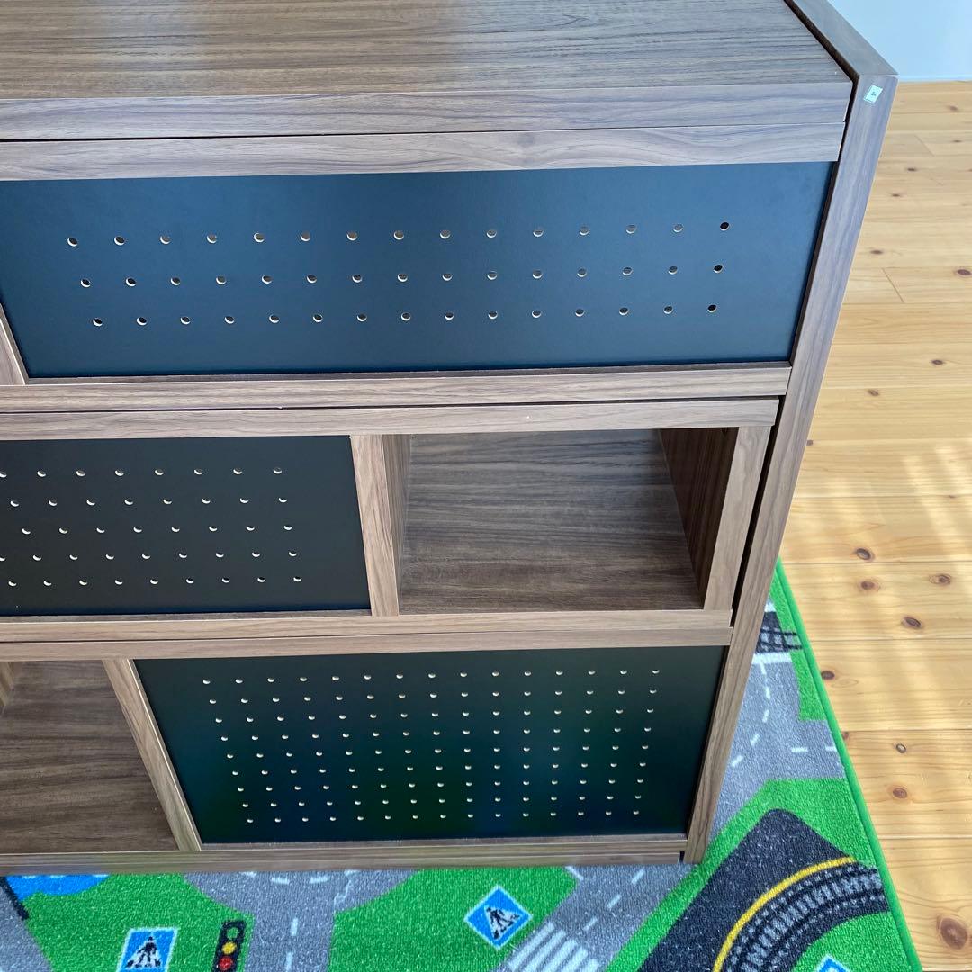 高さ88cm 本棚 棚 収納棚 ラック 伸縮ラック ロータイプ ブラウン