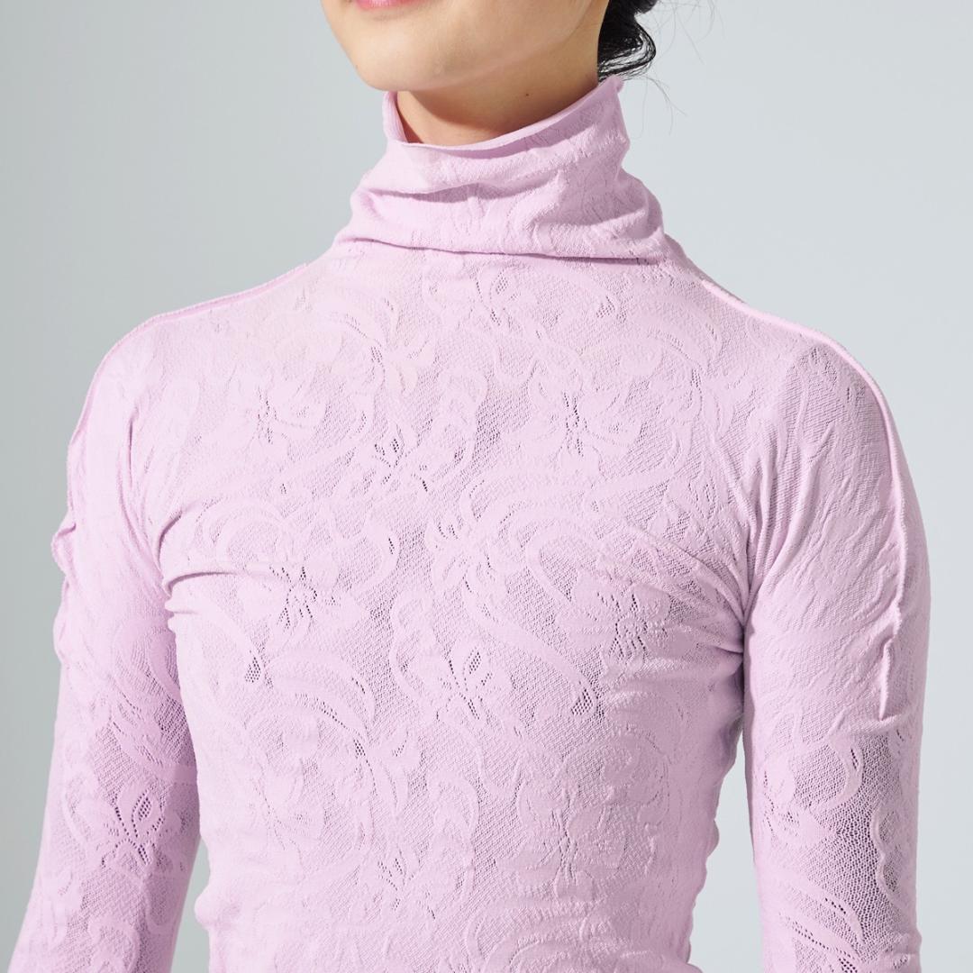 チャコットノーソーイング　薄ピンク　ハイネック