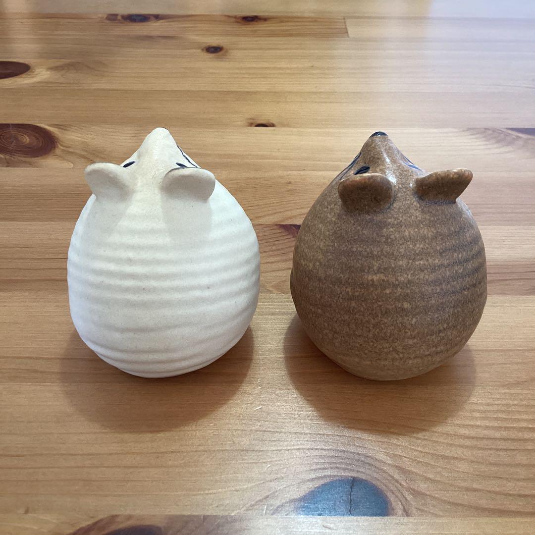 リサラーソン 3匹のねずみ 2体セット ホワイト ブラウン