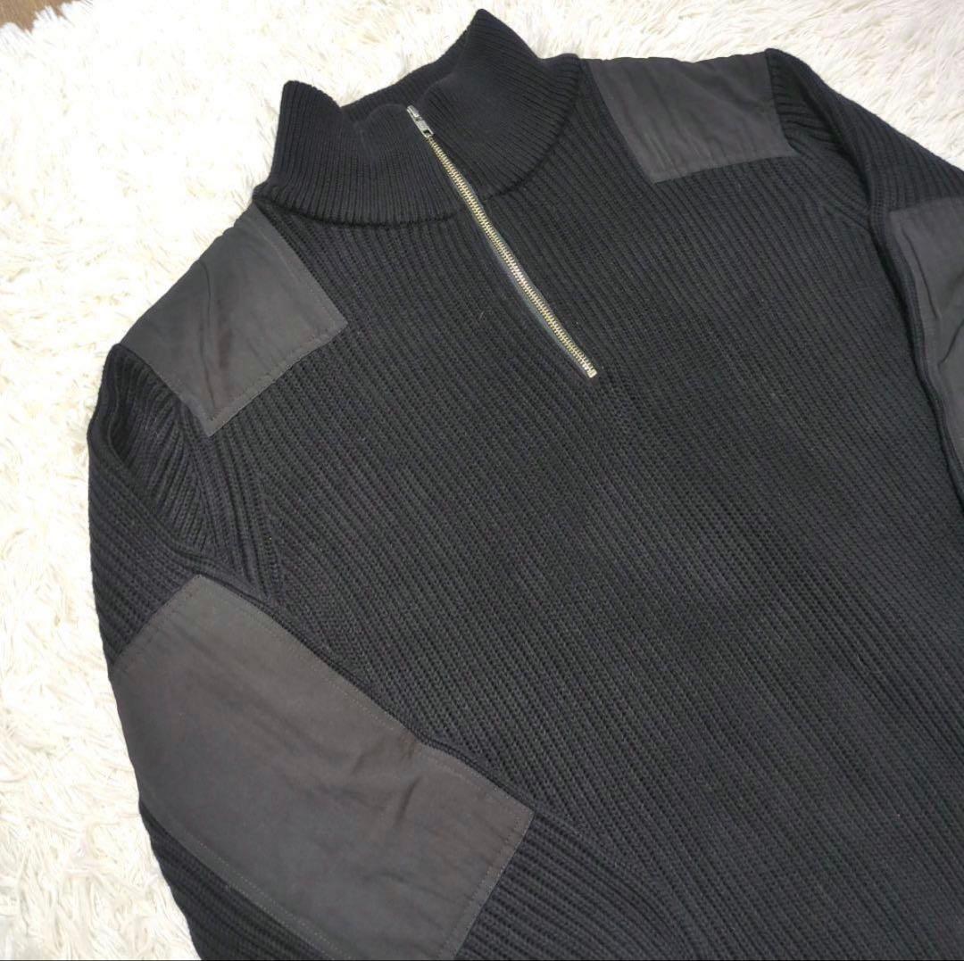 極美品 WAIPER.inc 米軍 コットンニット コマンドハーフジップセーター