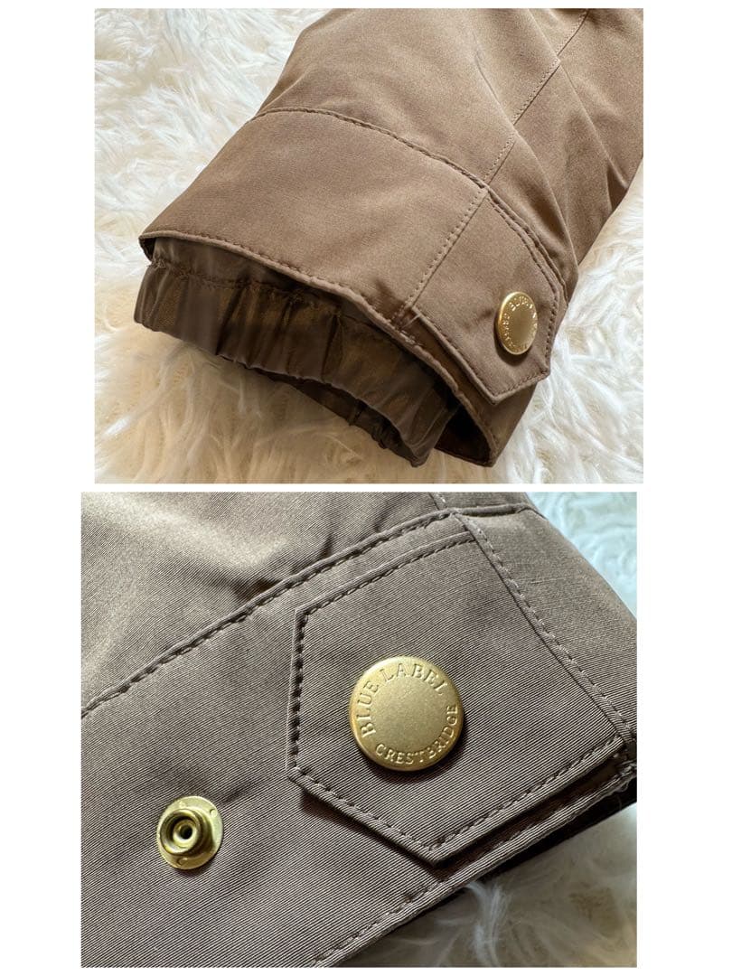 未使用級 ブルーレーベルクレストブリッジ モッズコート ファーフード ライナー付
