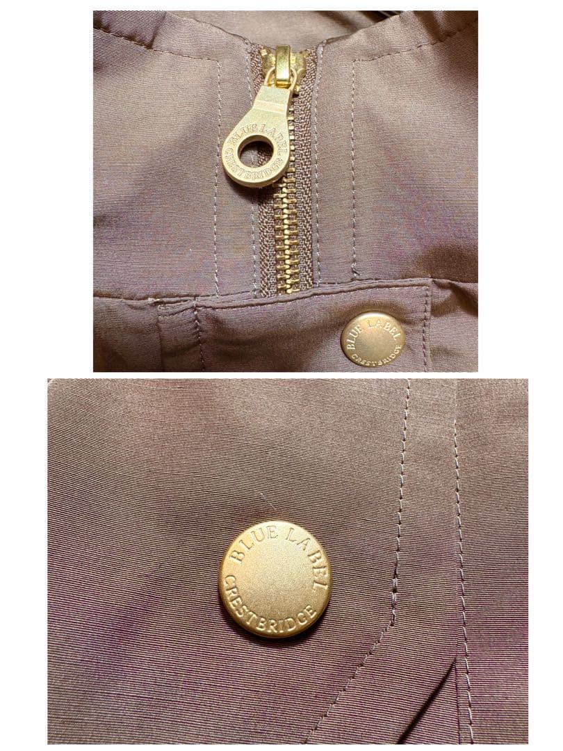 未使用級 ブルーレーベルクレストブリッジ モッズコート ファーフード ライナー付