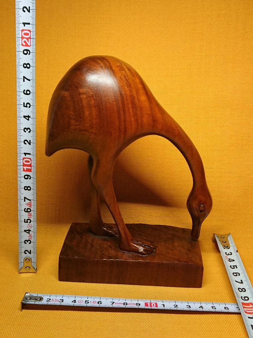 ビンテージ　とり　鳥　木彫　置物　インテリア　工芸品　美術品　A1005